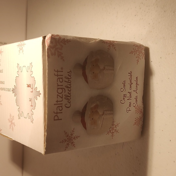 Pfaltzgraff Pair Of Santa Salt & Pepper Shakers Hand Painted New In Box - Picture 5 of 8